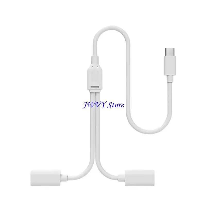573A Weather Resistant Type C Splitter Cord For Solar Camera Power Cable 480Mbps Data