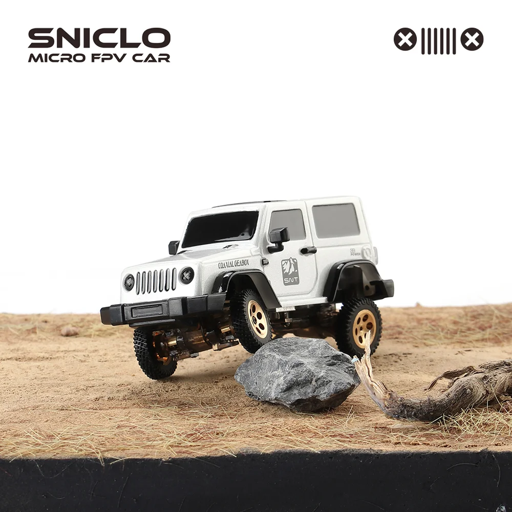 Sniclo 1:64 3010 wrangler RC samochód biały/Gery RTR wersja Micro RC zdalnie sterowanym samochodowym biurko samochód wyścigowy stół Longrange 60min