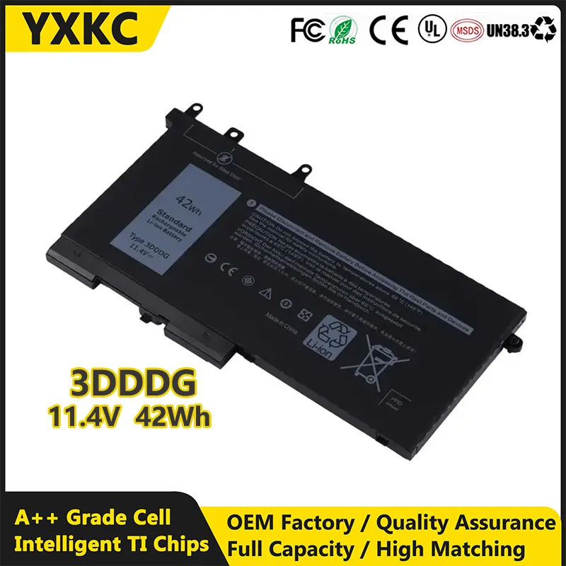 YXKC 3DDDG 11.4V 42Wh Laptop Battery for DELL Latitude 5280 5288 5290 5480 5590 E5280 E5480 E5580 E5490 E5590 Precision 3520