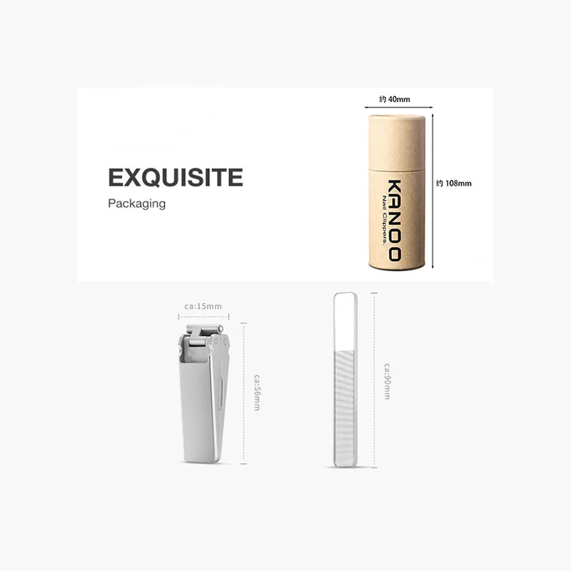 

Multifunctional Innovative Nail Clippers Set Wearing Nail Scissors Nano Glass File Kraft Paper Tube Suitable for Elderly People