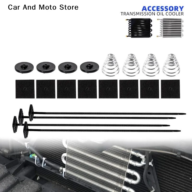 【CMO】Electric Radiator Fan Tie Strap Mounting Kit Zip Ties Straps Tabs Springs For Car Air Conditioning Radiator Fan Accessories
