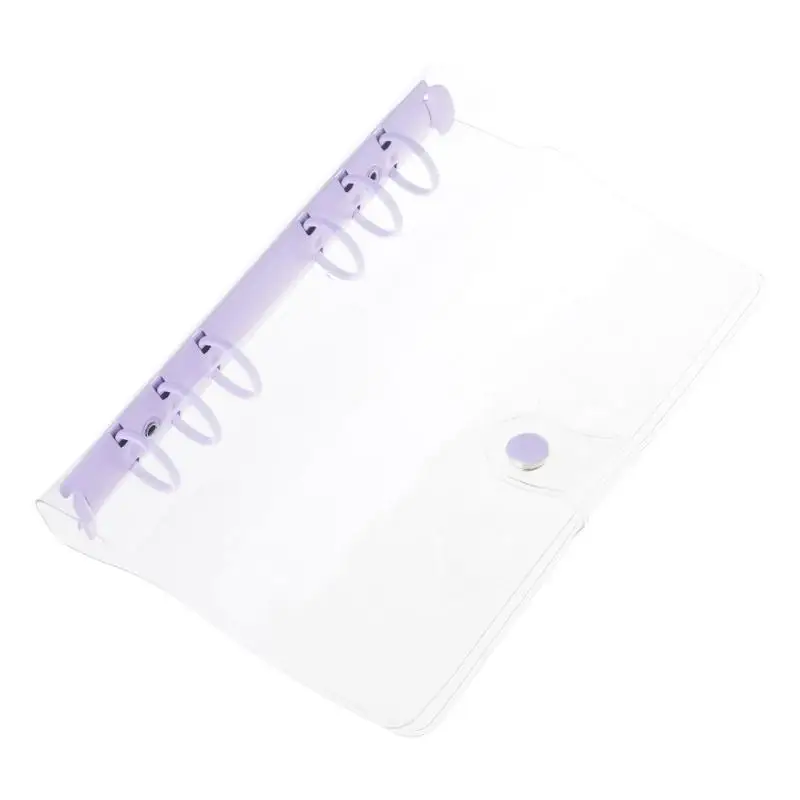 R53C A 6 transparente Ordner, weiche Einbandhüllen, nachfüllbarer Planerordner, runder Ringordner – Detail 2