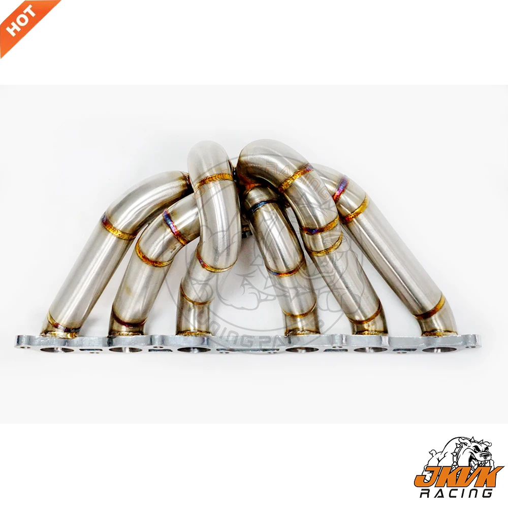 JKVK RACING 3.0‘’ V band SS304 3mm Steam Pipe  Equal Length Turbo Manifold  For To yo ta Supra Mk4 Le xus GS300 2JZGE