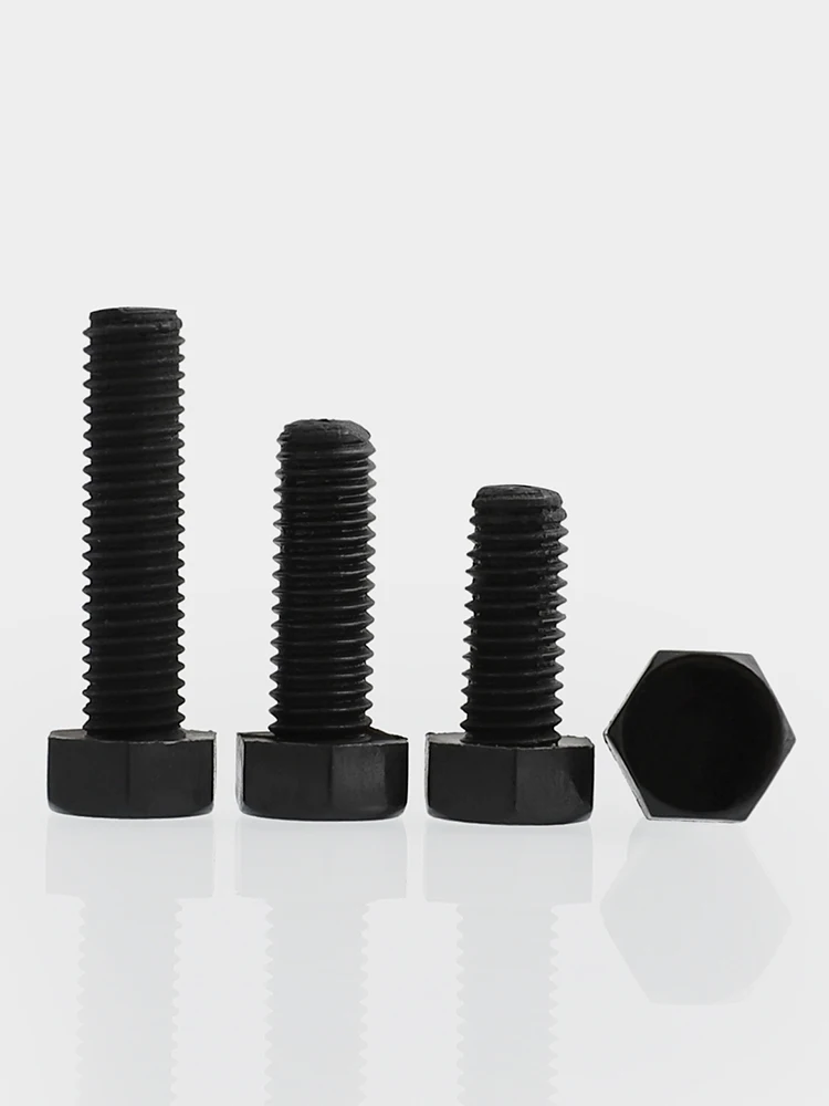 1-50Pcs  M3 - M12 Black Nylon Hexagonal Screw, Plastic Insulated Bolt  Bolt Length 4mm-100mm PA66