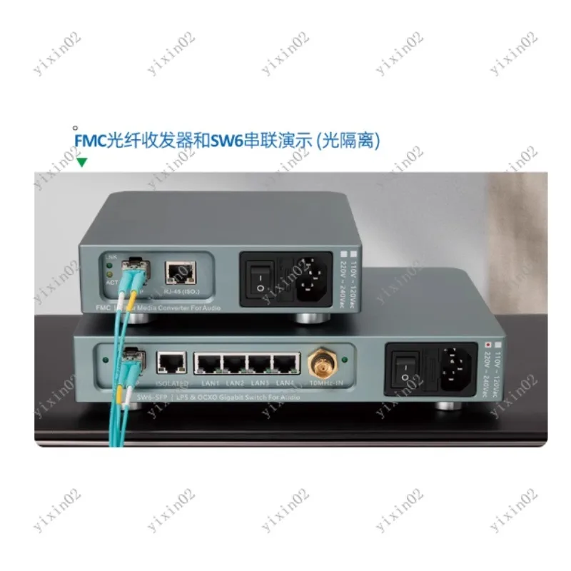 Hi-Fi Audio Ethernet Purifier Fiber Optic Transceiver Constant Temperature Crystal Oscillator