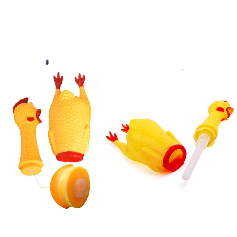 Pet toy yellow screaming chicken sounding toy screaming chicken grinding teeth cat dog bite resistant decompression toy supplies