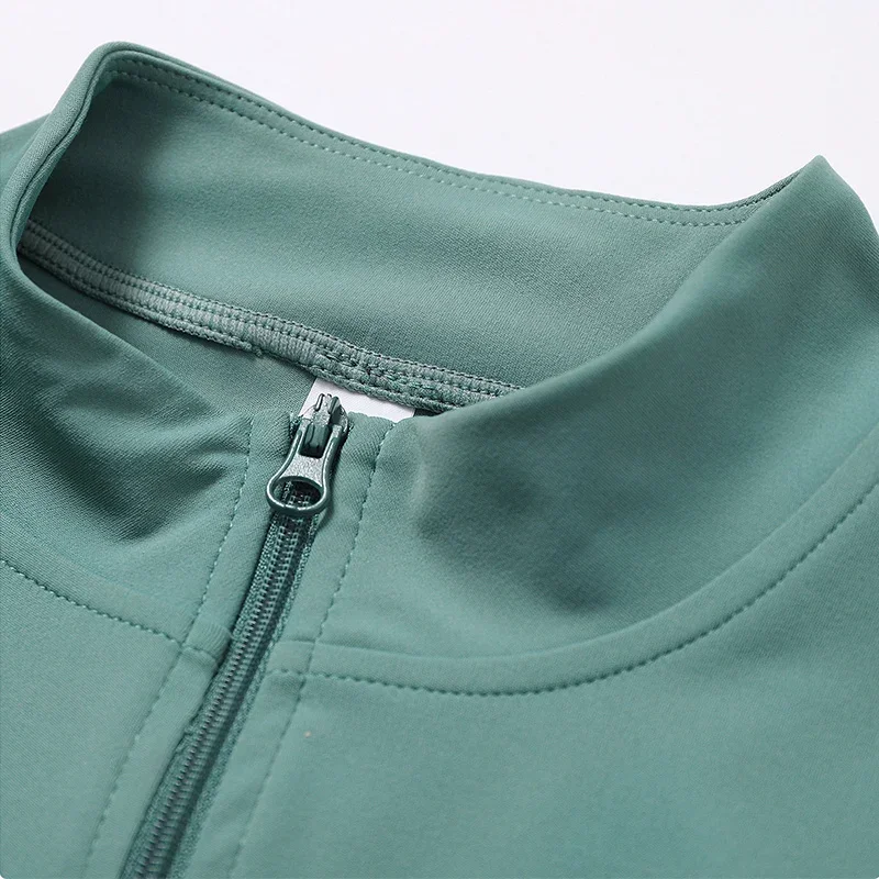 Zipper Sports Top Women Gym Long Sleeve for Fitness Coat Running Women Clothing Running Workout Tights Gym Tops Yoga Shirts