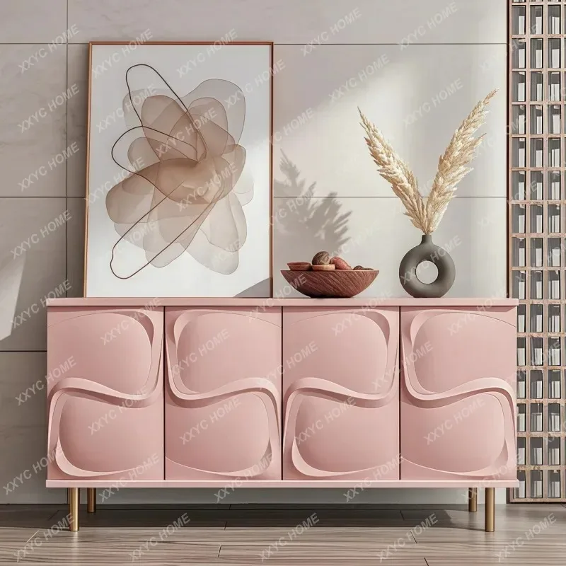 XX Minimalist High Gloss Sideboard Entryway Shoe Cabinet Modern Living Room Storage Buffet Tea Cabinet