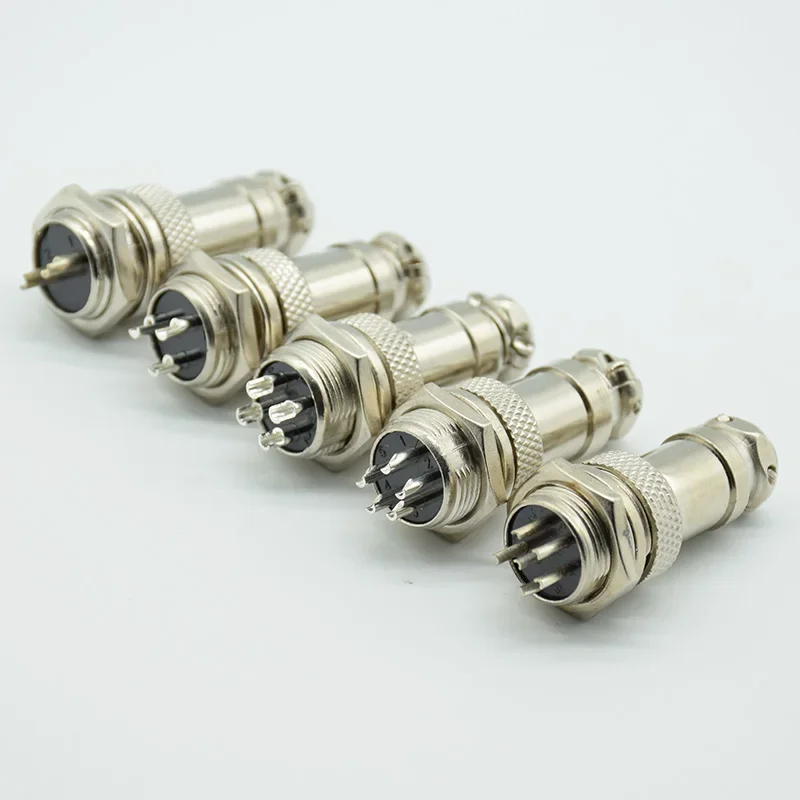 1set  Diameter 16mm  GX16-2/3/4/5/6 Pin Male  Female  Wire Panel Connector GX16 Circular Connector Aviation Socket Plug