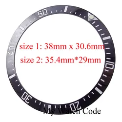 Slope 38mm/35.4mm Black Blue Watch Ceramic Bezel Insert for SUB Sea Watch Case Luminous Dot for Watch Maker Replace Accessorie