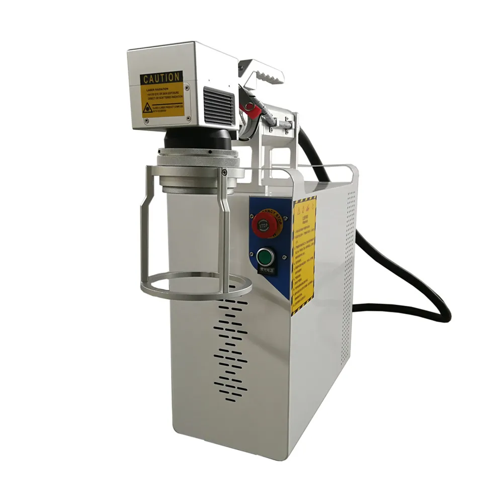 Handheld 3d 50w 100w Fiber Ring Laser Lazer Marking Printer Machine For Iron Jeans Jewelry
