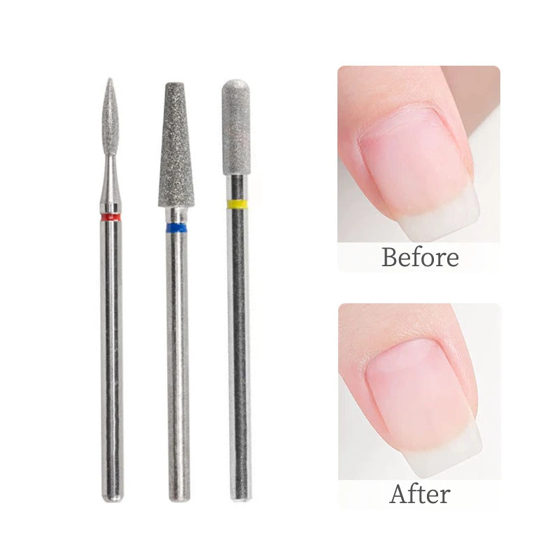 

Diamond Nail Drill Bits, 3/32 Inch Cuticle Bit Set for Dead Skin Gel Polish Remover Clean Tools Manicure Accessories