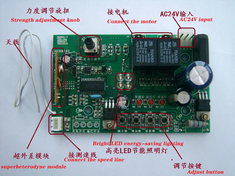 General Electronic Limit Garage Door Motherboard Flip Plate Door Motor Control Board Hall Limit Garage Door Receiver