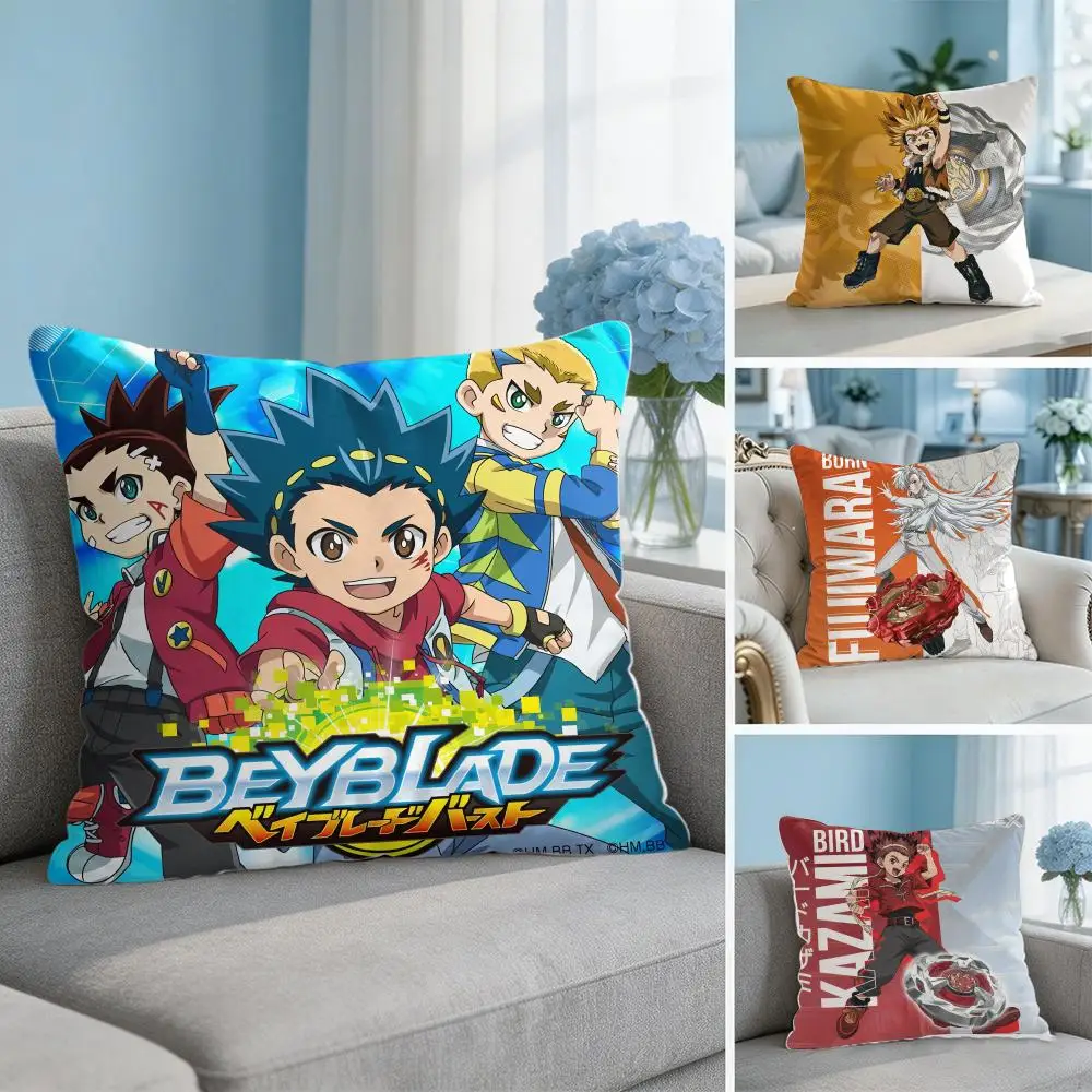 Japan B-Beyblade Anime Cushion Cover Square Pillow Bedroom Sofa Leisure Comfort Living Room Home Decoration 40X40