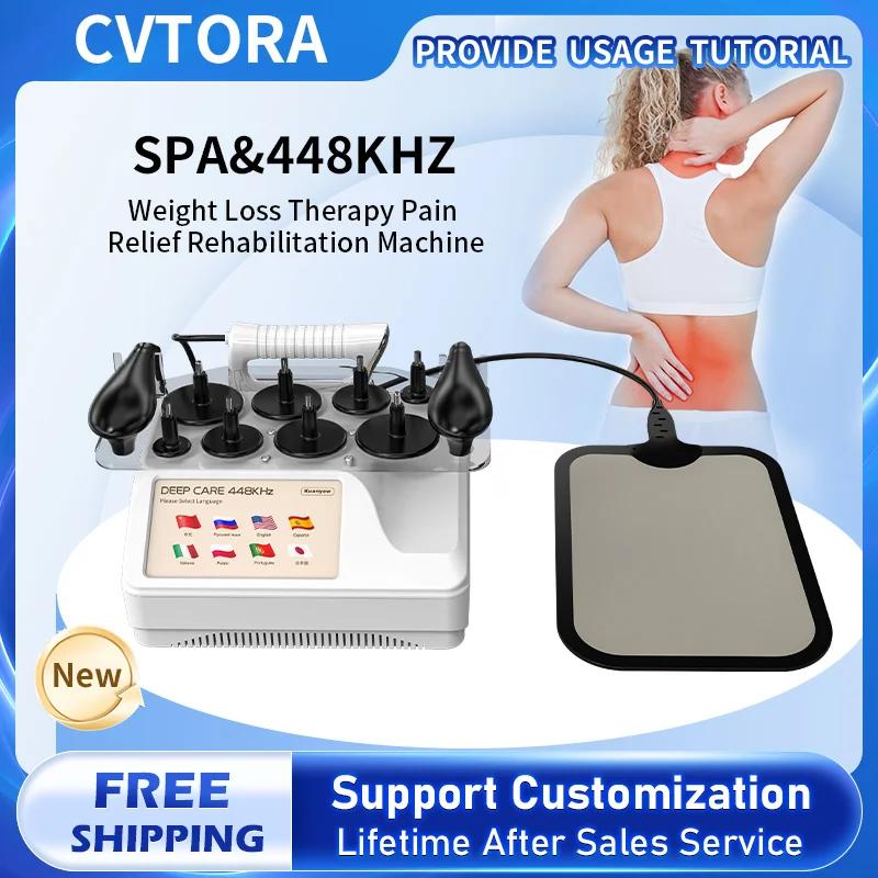 High Radio Frecuencia 448khz Indiba Diathermy 12CM Deep Cellulite Treatment Loss Weight Body Slimming Ret Physiotherapy for Home