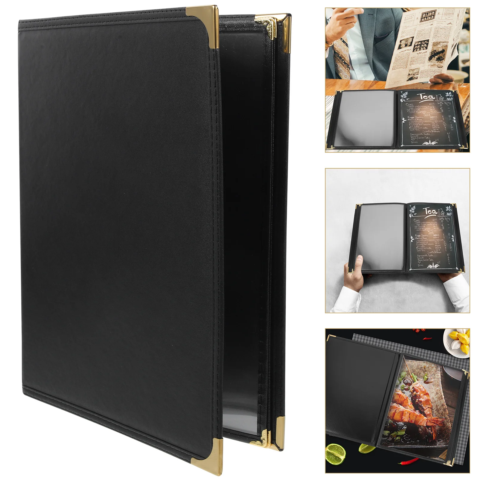 

Menu Cover Protective Transparent High-Grade PVC Sleeve for Restaurant Cafe Bar Coffee Recipe Book Holder Restaurant Supply