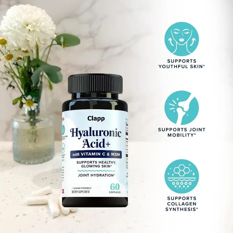 Hyaluronic Acid Capsules 120mg Contain MSM and Vitamin C Collagen Support for Antioxidant and Skin Health Support