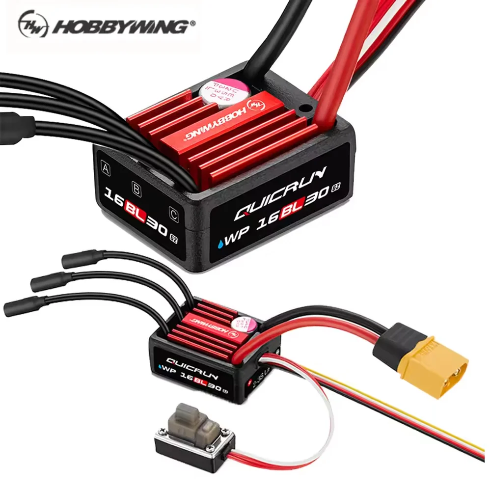 Hobbywing QuicRun WP 16BL30 G2 30A ESC Brushless Sensorless for 1/16 and 1/18 Scale RC Cars