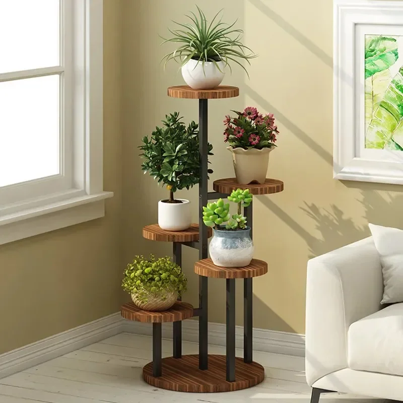 Indoor Outdoor Balcony Corner Garden Home Decor Plant Stand Indoor Plant Stand Sturdy Modern Wooden Plant Stand Flower Pot Rack