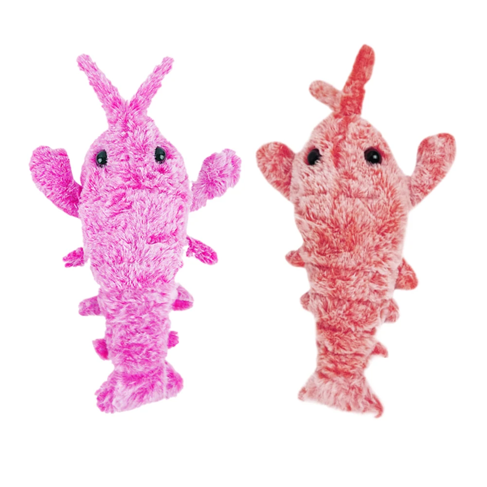 Soft Electric Dancing Lobster Toy USB Charging Simulation Lobster Pet Toy Washable Interactive Shrimp Dog Toys for Cats Toys