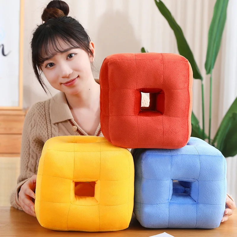 Cubo-Cube magique créatif en peluche pour enfant, oreiller mignon, jouets doux, anime, cadeau d'anniversaire pour garçon et fille, 25cm