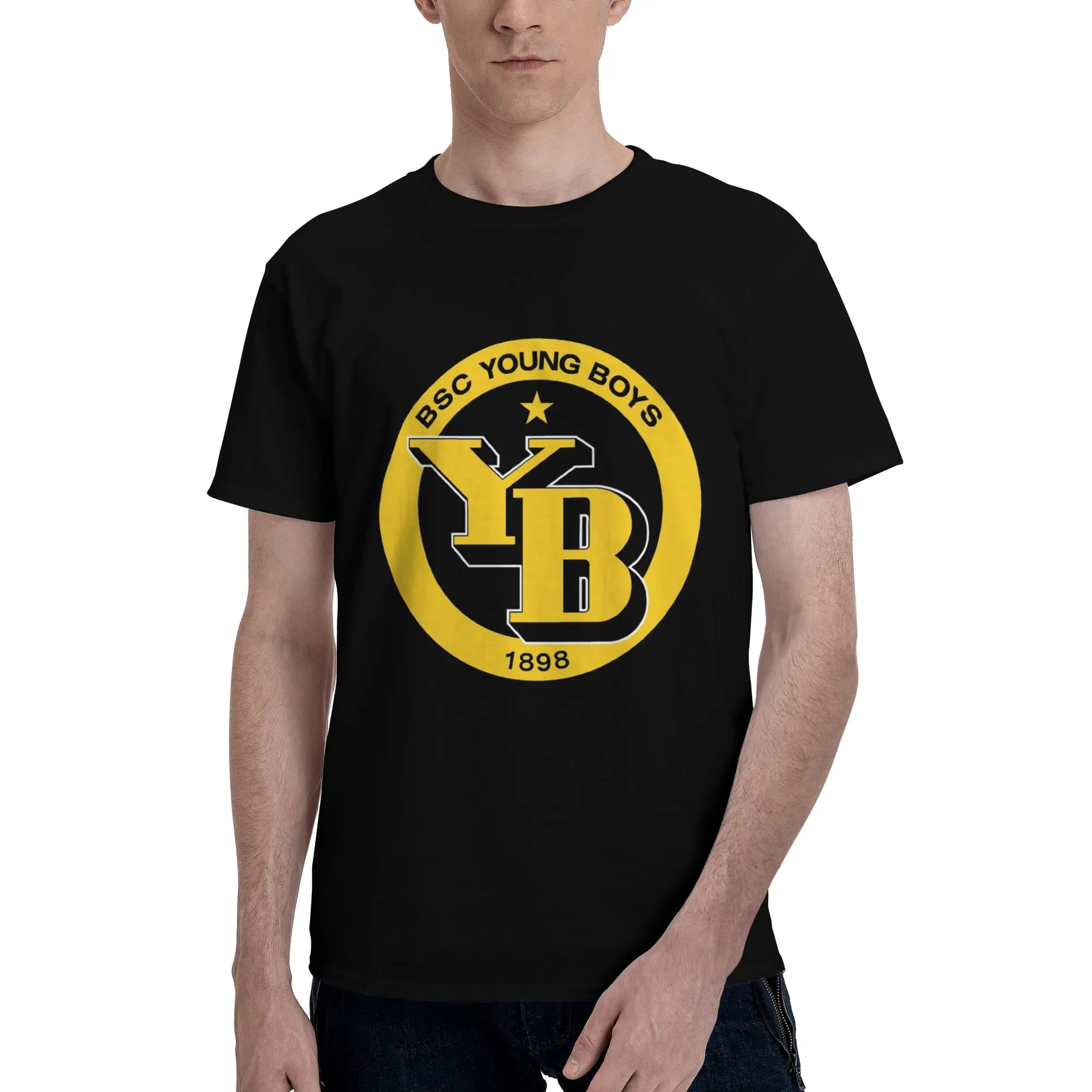 

BSC Young Boys Swiss Football Sports Fans Bern Switzerland 100% Cotton T-Shirt Men's Oversized T Shirts Men O-Neck Short Sleeve