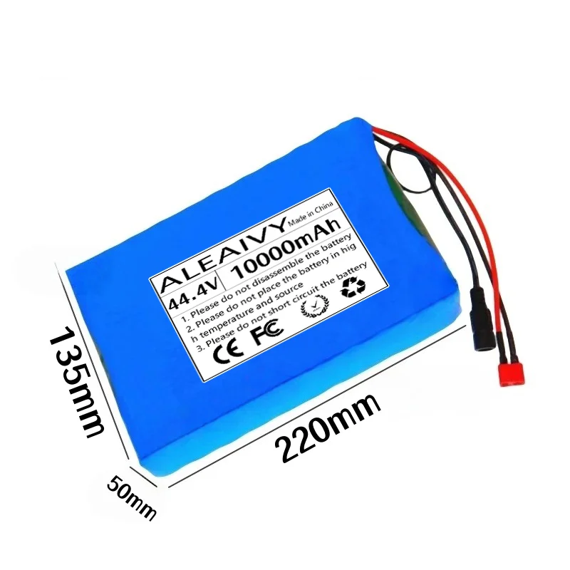 

44.4V 12S4P 10000mAh 18650 built-in battery, suitable for 350W~500W electric skateboard commuting tool battery pack, with BMS.