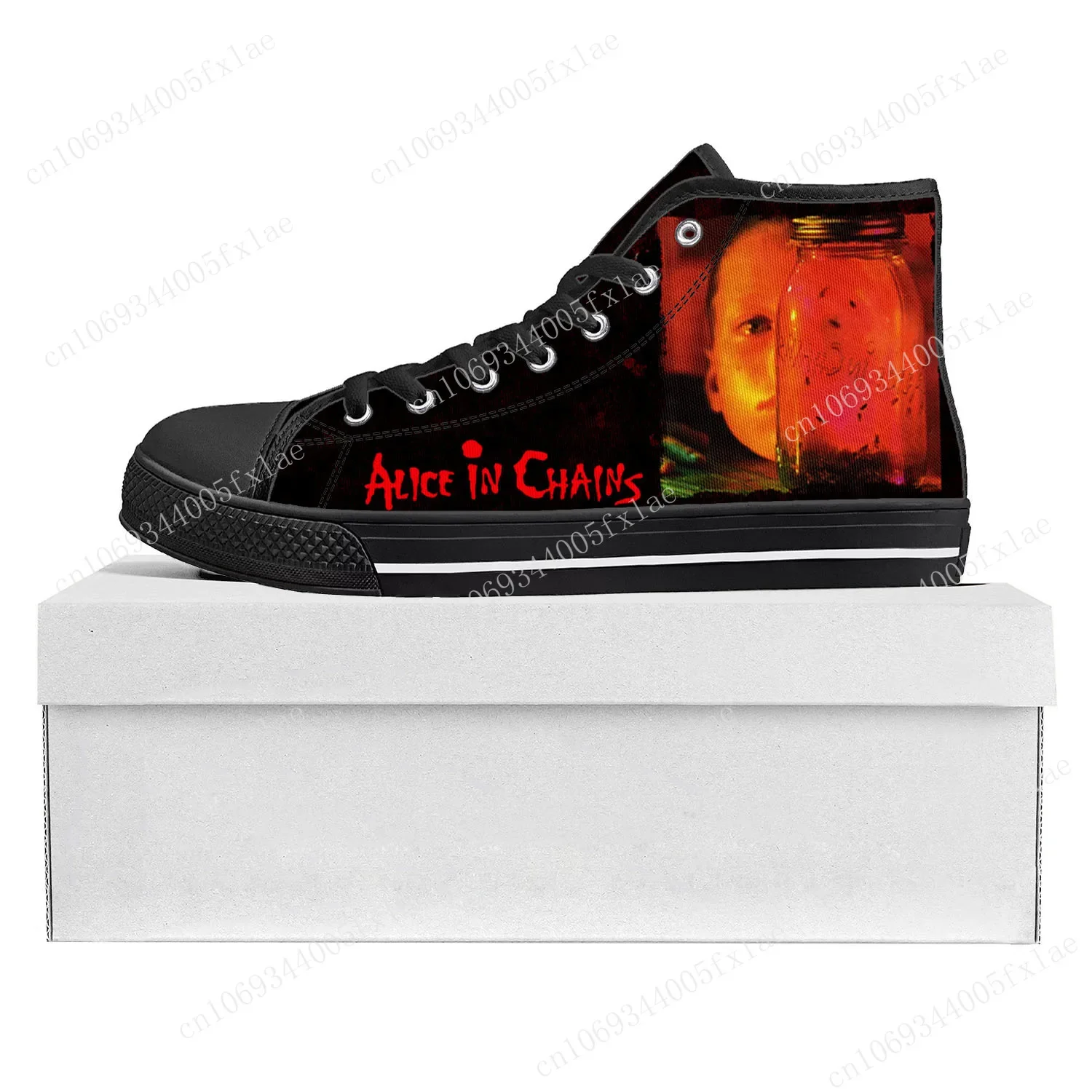 Alice In Chains Metal Rock Band Pop High Top High Quality Sneakers Mens Womens Teenager Canvas Sneaker Couple Shoe Custom Shoe