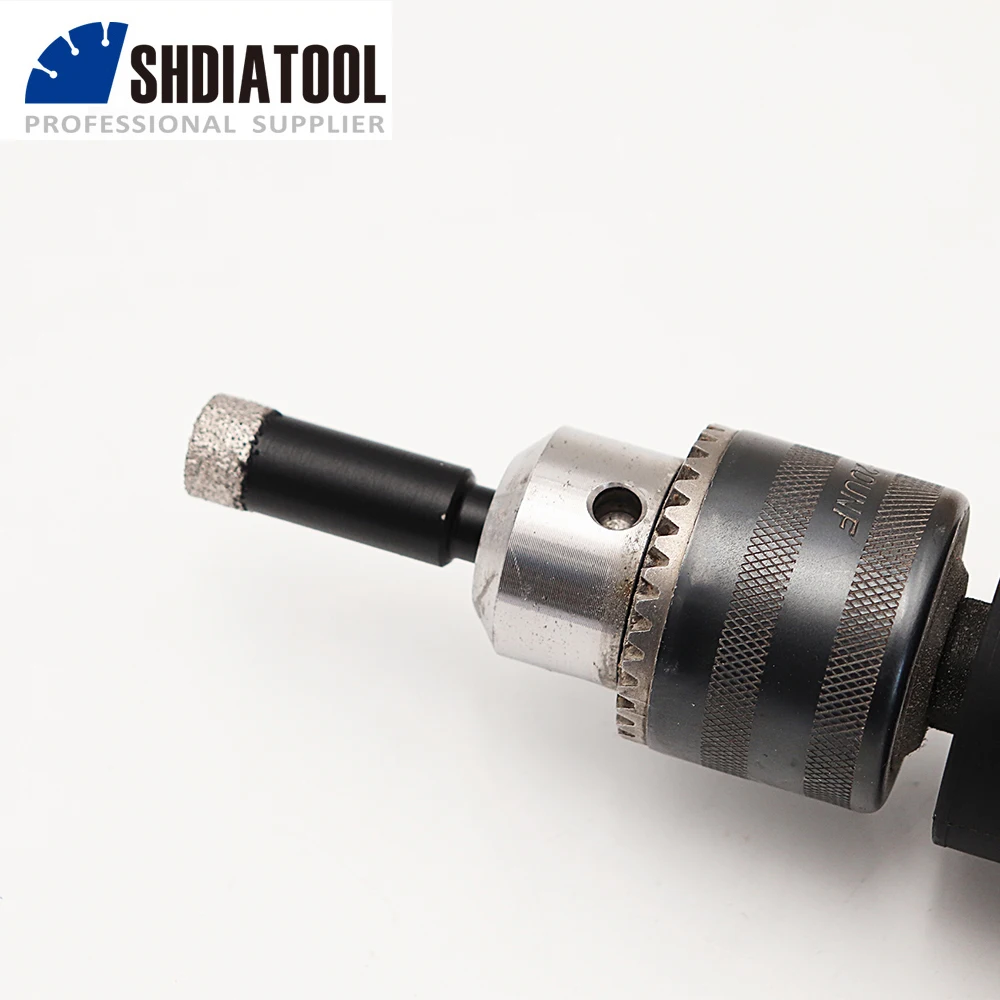 SHDIATOOL 3Pcs Dia6/8/10/12/14มม.สามเหลี่ยม Shank แห้งเจาะหินอ่อนหินแกรนิต Hole เปิดกระเบื้องเซรามิครูเจาะ Core Bits