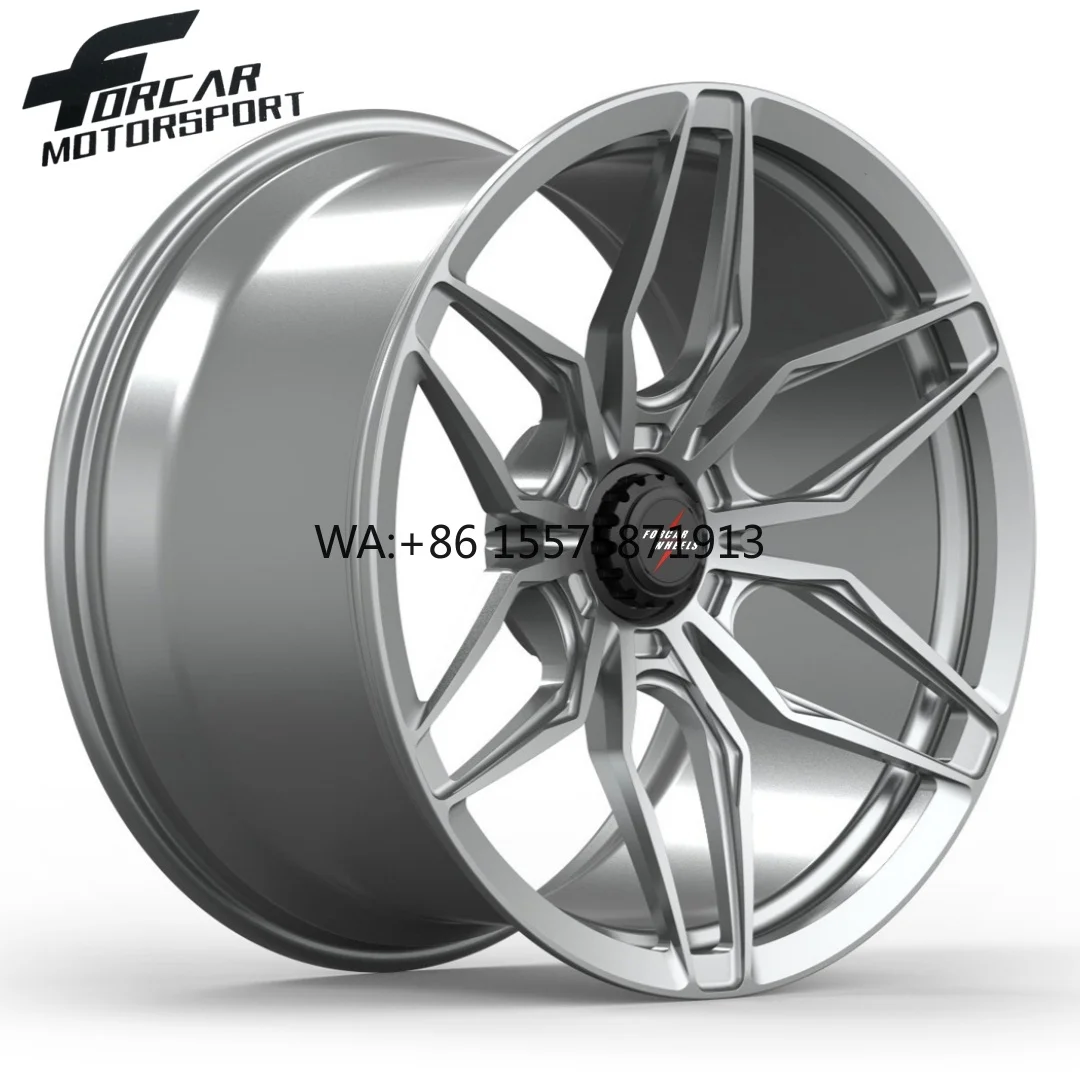 

Silver Color Monoblock Design Forcar Factory Monoblock New T6061 Custom 16-24 Inch Alloy Forged Wheels Rims