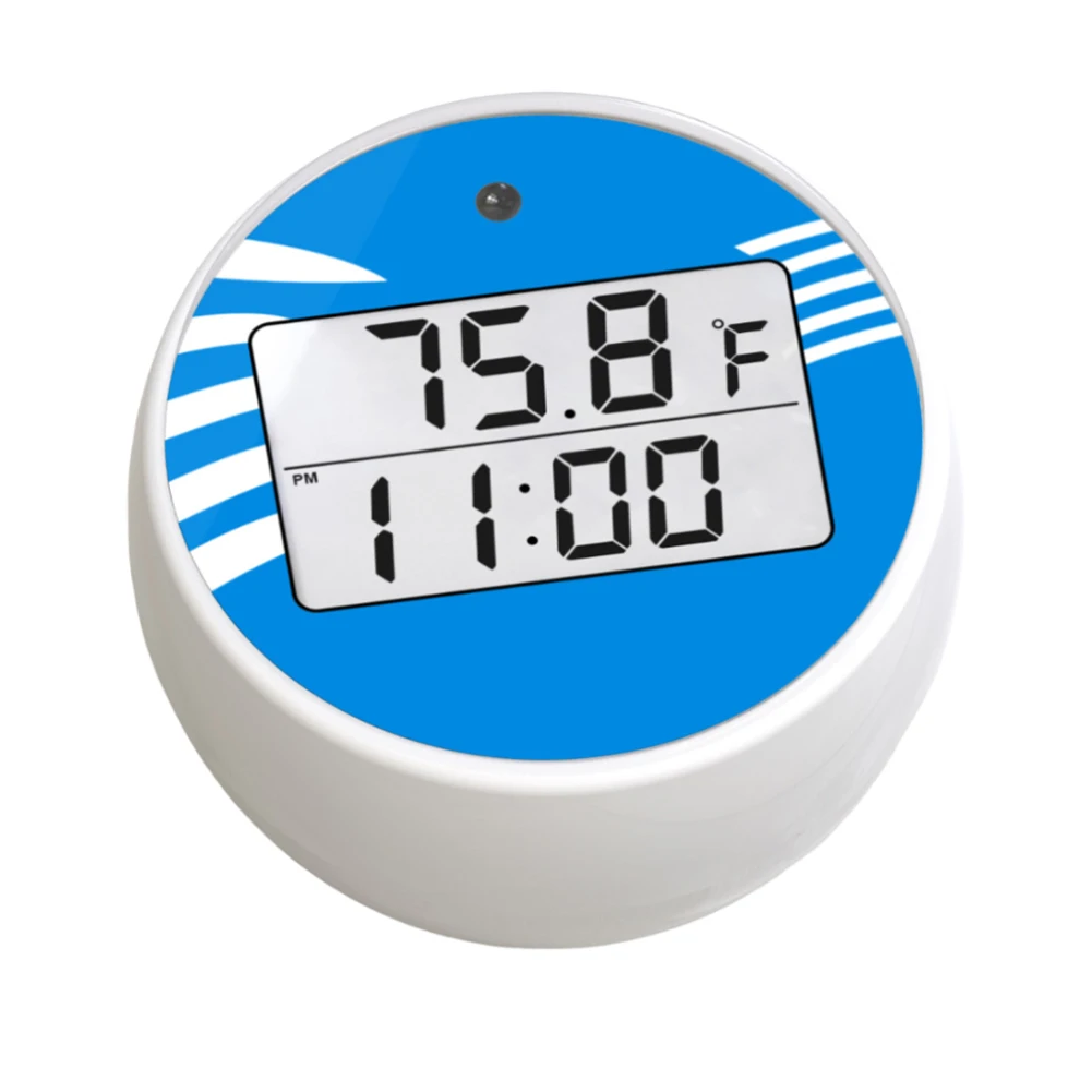 IJsbadthermometer met hoge en lage temperatuur alarmtimer Drijvende thermometer IP67 Waterdichte vlotterzwembadthermometer