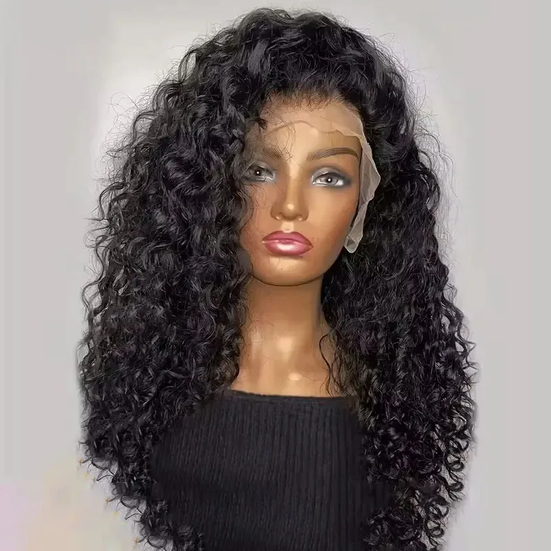 

13x4 Вьющиеся человеческие волосы Парики 40-дюймовые прозрачные кружевные фронтальные парики Человеческие волосы 200% Глубокая волна Парик фронта шнурка Бразильский для женщин