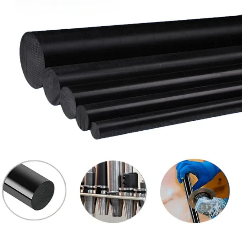 1-12 stuks Diameter 3/4/5/6/8/10/12/15/20/25/30/35/40mm Zwart PA6 Puur Nylon Staven Plastic Bar voor CNC Bewerking Lengte 500mm