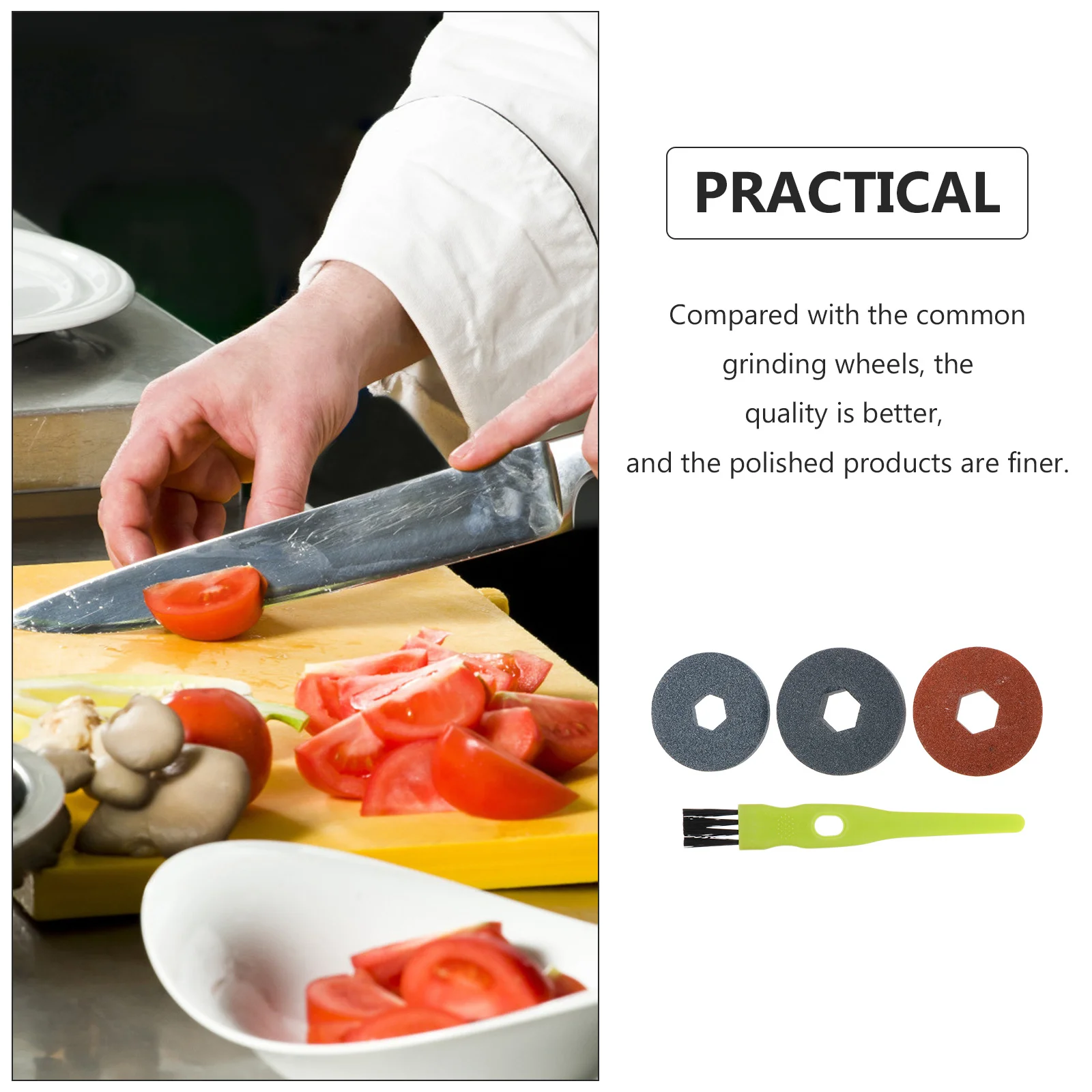 

4pcs Grinding Wheels Polishing Kit For Knife Sharpener Durable Replacement Fine Polish Performance Accessories Sharpener Parts