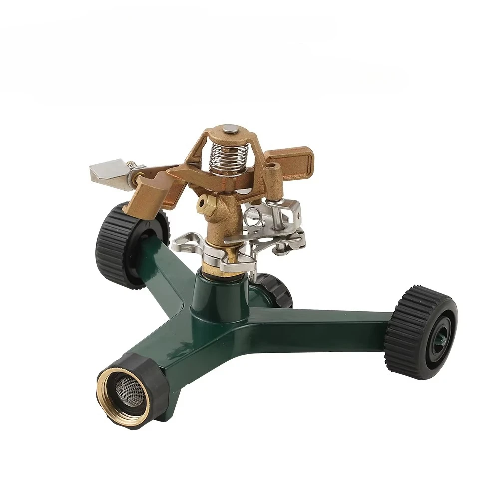

Garden Supplies Brass Impact Sprinkler on Wheeled Base