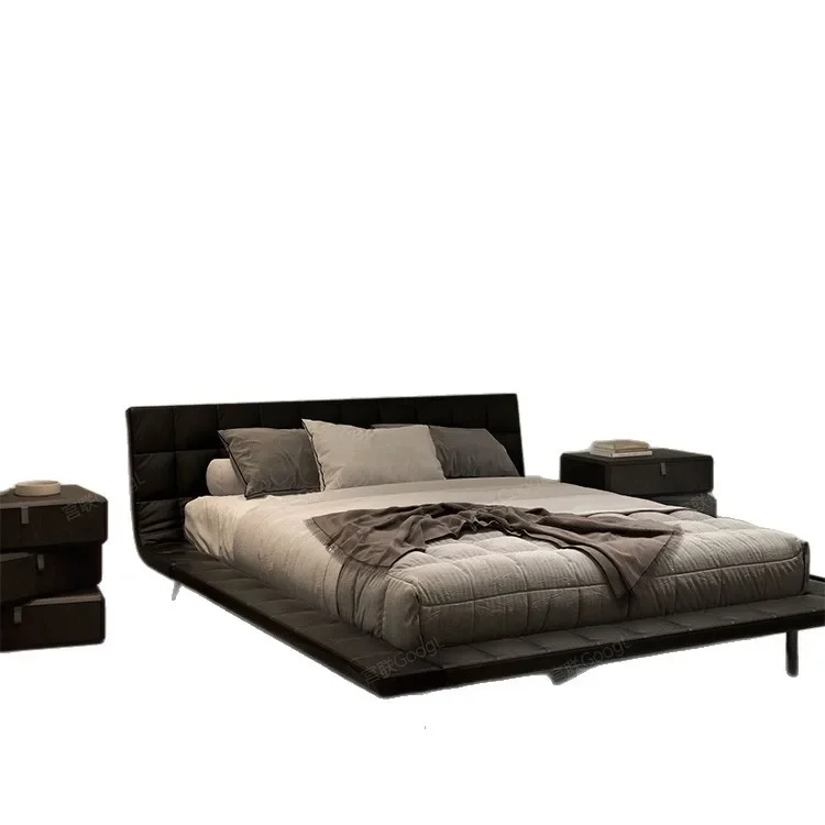 

Italian master bedroom, gentleman's bed, Italian style, minimalist, large flat, suspended