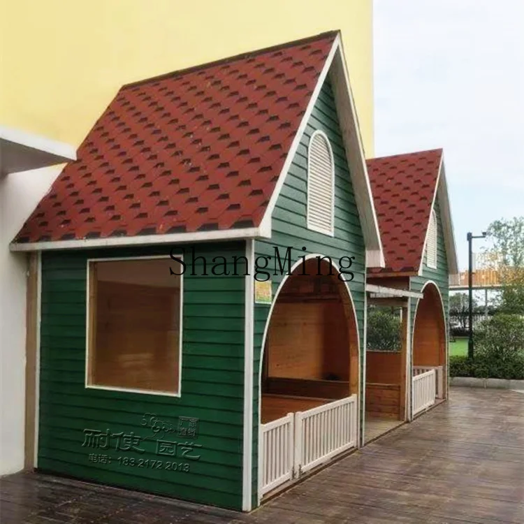 HJ Outdoor Cabin Mobile Toy Room Playground Climbing Assembly Small House Game Room Treehouse