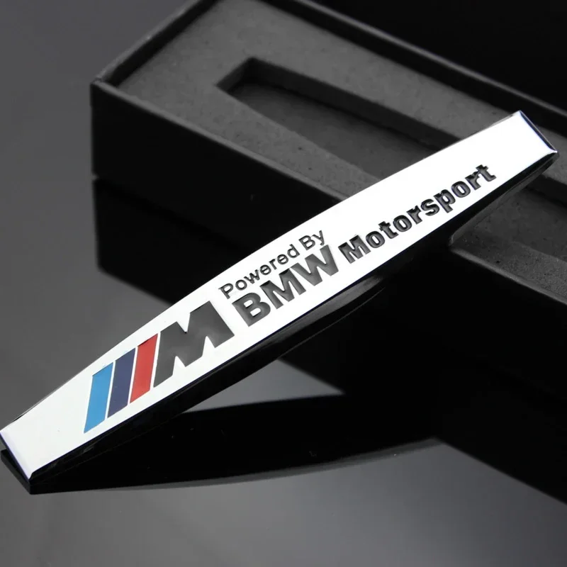 Car Motorsport Metal Logo Car Sticker Aluminum Emblem Grill Badge For BMW 1 3 5 7 Series M Performance E46 E52 E53 E60 E61 E62