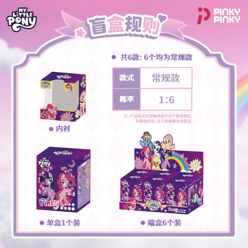 My Little Pony Ring Blind Box Adjustable Open Cartoon Rings MLP Characters Cute Jewelry Collectible Toy for Kids Girls Gifts view 6