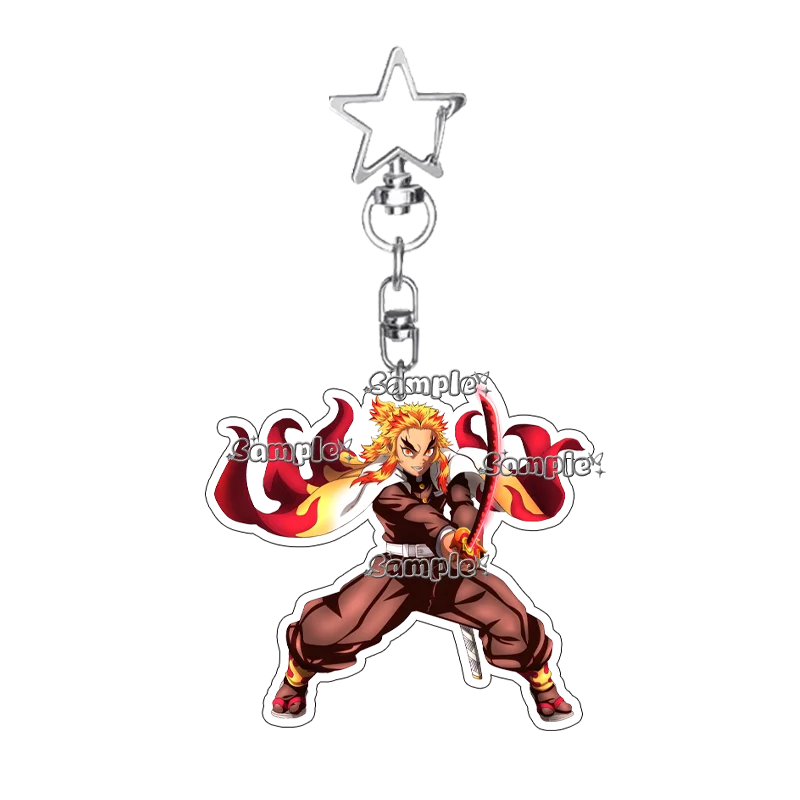 Anime Zenitsu Rengoku Keychain Acrylic Accessory