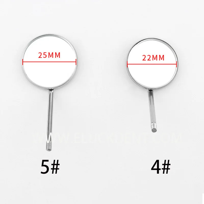 Dental Oral Mirror Lens Stainless Steel Material 12Pcs/Box 4# 5# Sizes Optional For Oral Observation Work