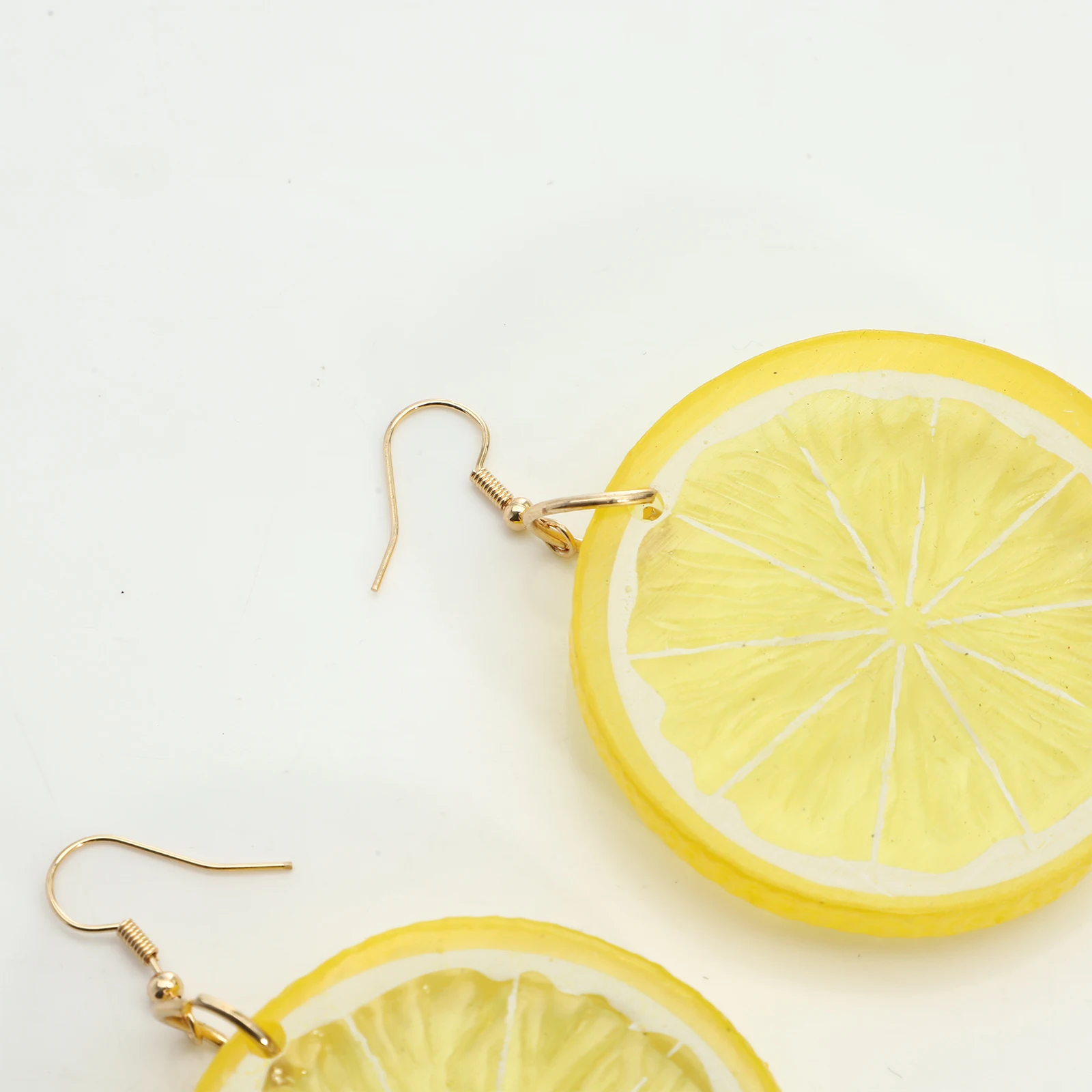 Lemon Drop Earrings Unique Artificial Realistic Fruit Shape Dangle Wear Earrings Photography Accessory for Themed Party Props