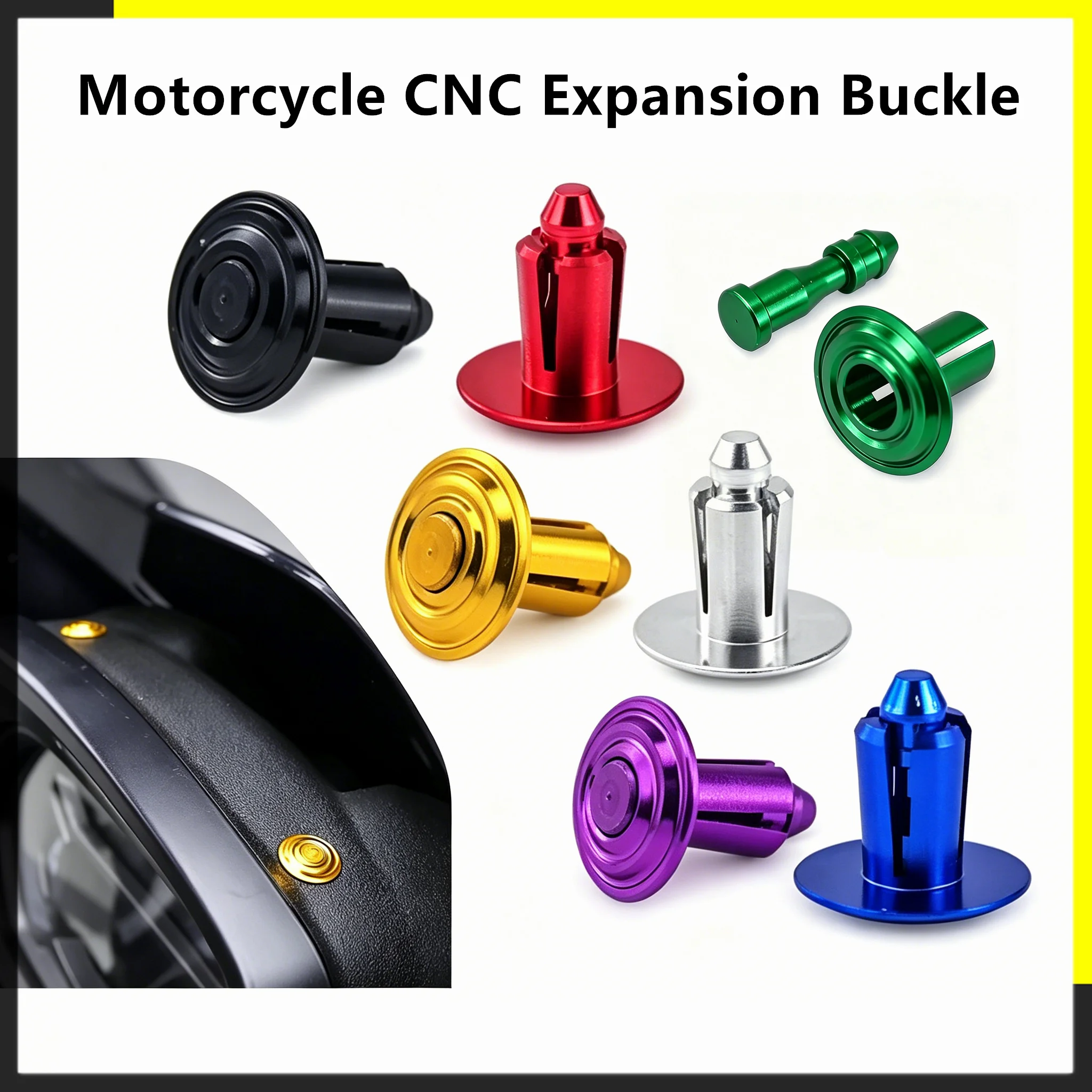 Motorcycle Expansion Buckle Aluminum Alloy decorative buckle aluminum rivet screw replacement parts motorcycle accessories