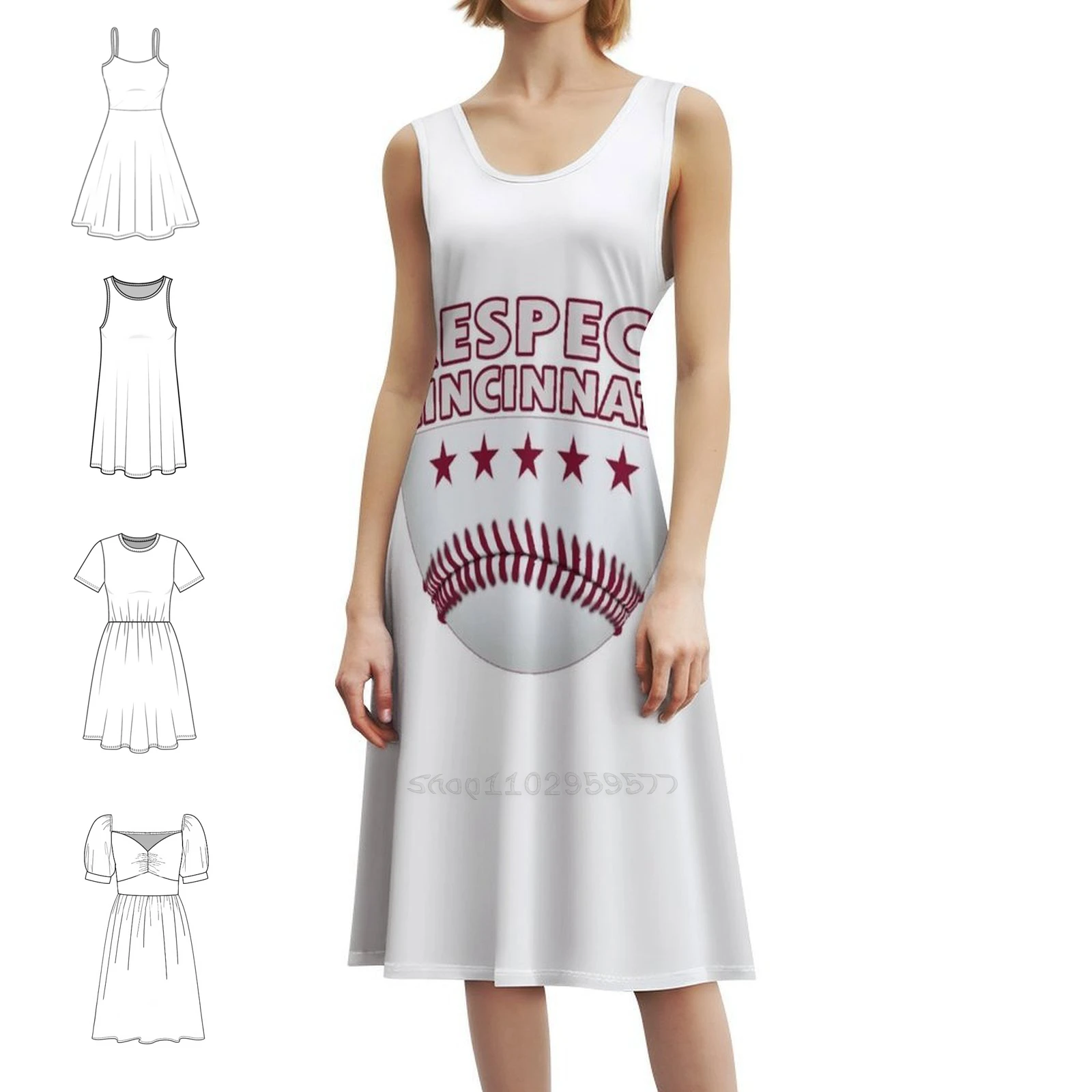 

Мини-платье в консервативном стиле Respect Cincinnati для женщин, свободное повседневное дневное платье трапециевидной формы, Respect Cincinnati Respect Cincinnati