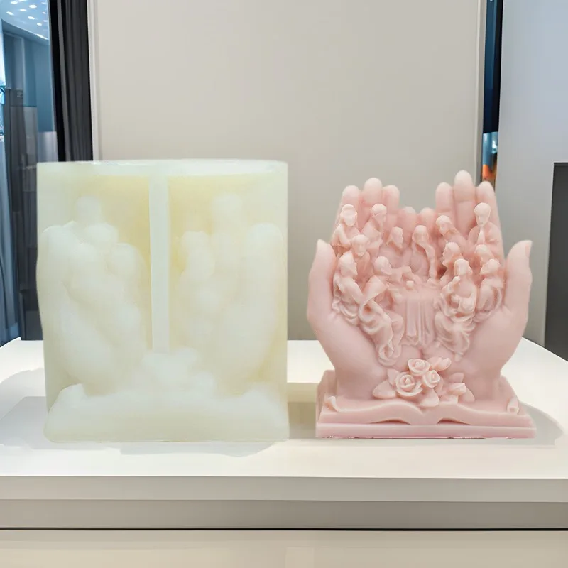 

A Top Quality 1PC Last Supper Silicone Mold for DIY Aroma Candles Epoxy Resin Soap & Concrete Religious Home Decor Tool