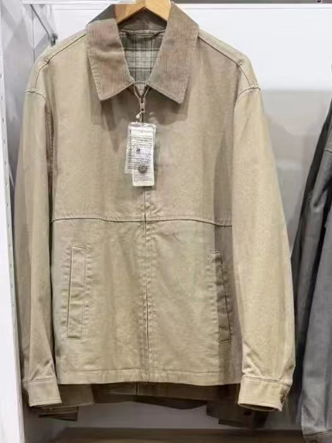 

Повседневная куртка на молнии с отложным воротником, свободного кроя, в рабочем стиле, M478230480827, женское универсальное пальто стандартной длины с длинными рукавами