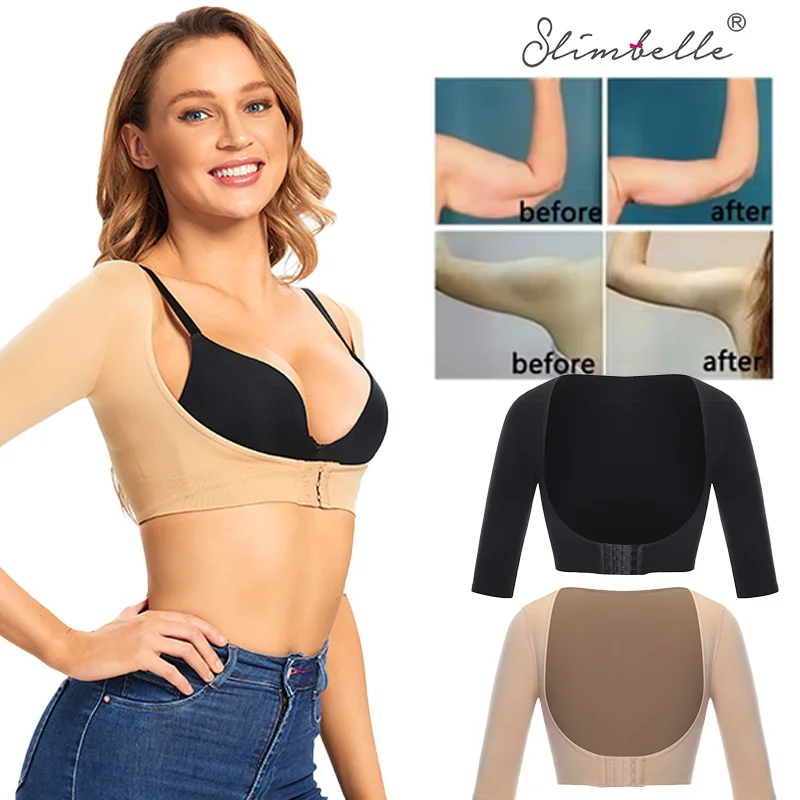 

Slimbelle Half Sleeve Arm Shaper for Women Sexy Push Up Bust Posture Corrective Underwear Compression Shapewear Slimming Top
