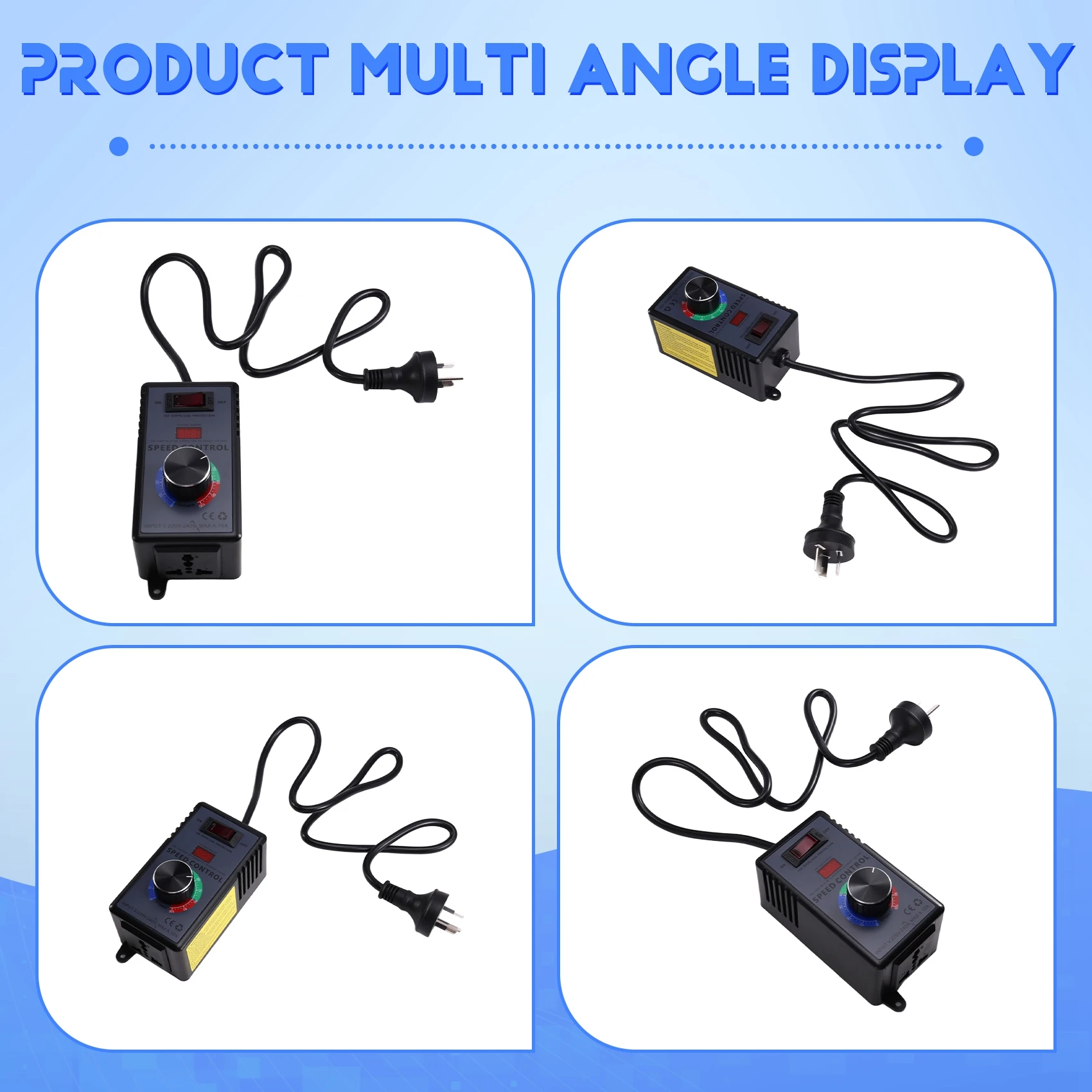 

A99E-AC Motor Speed Controller Variable Fan Speed Regulator Motor Speed Controller AC220-240V Fan Speed Regulator AU Plug