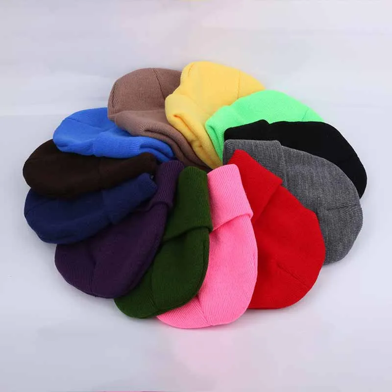 Winter Hats for Woman New Beanies Knitted Fluorescent Cute Hat Girls Autumn Female Beanie Caps Warmer Bonnet Ladies Casual Cap