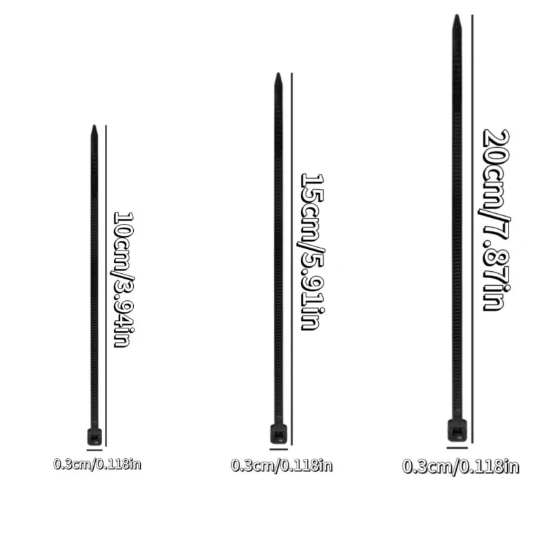 100-400 pces auto-travamento plástico náilon gravata preto cabo de fixação ringcable tie zip envolve cinta náilon cabo laços conjunto